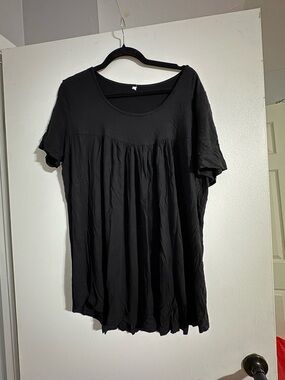 Amazon Black Women's Short Sleeve Babydoll Tunic